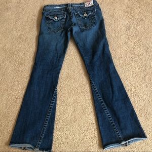 True religion low rise bootleg jeans